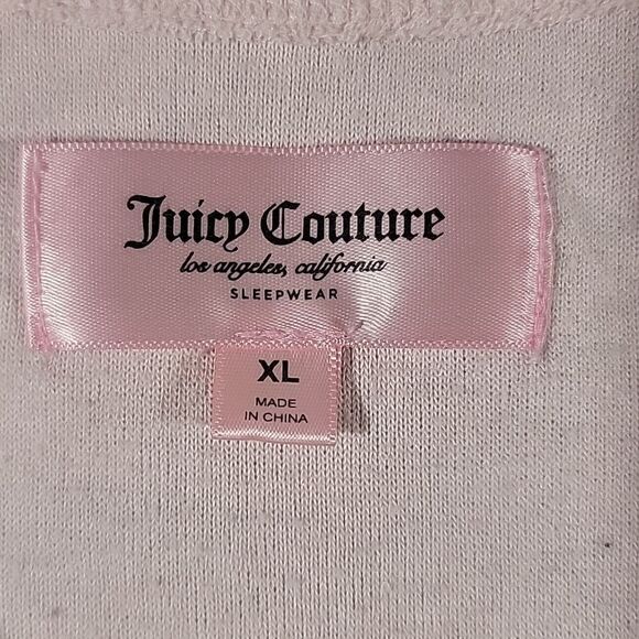 JUICY Couture Pale Pink Soft Fuzzy Comfortable Tank Top size XL with Side Detail - Picture 3 of 5